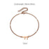 Bold Alphabet Letter Initial Charm Bracelet in Rose Gold Tone